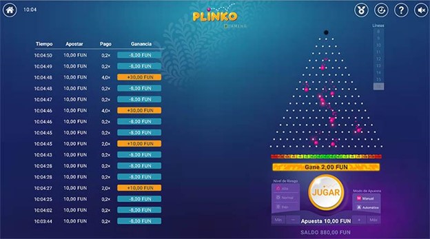 Cómo jugar Plinko