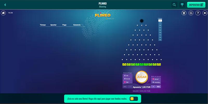 Juegos en modo demo Plinko