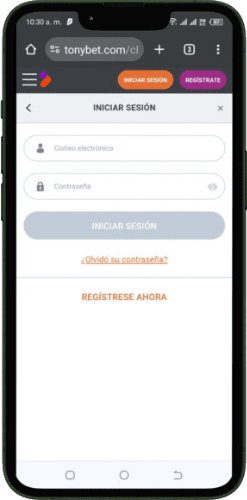 Iniciar sesión en TonyBet