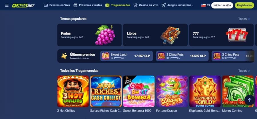 Juegos de casino en Jugabet