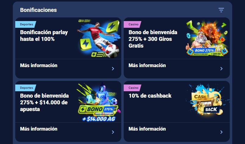 Otras promociones de Jugabet